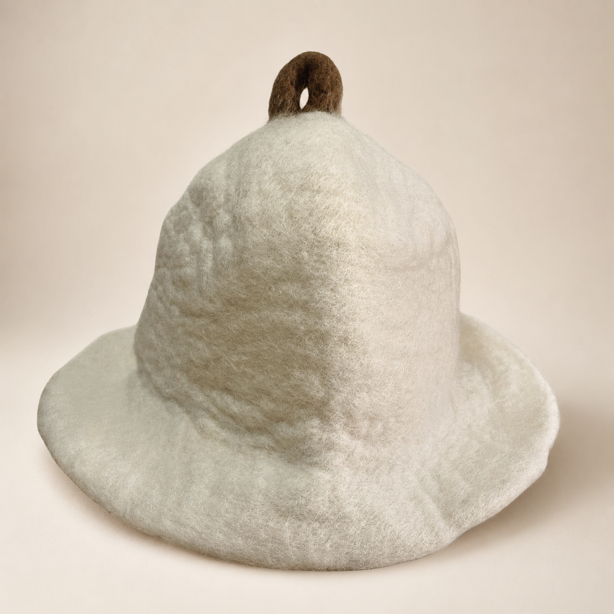 Felted Sauna Bowl Hat - Natural